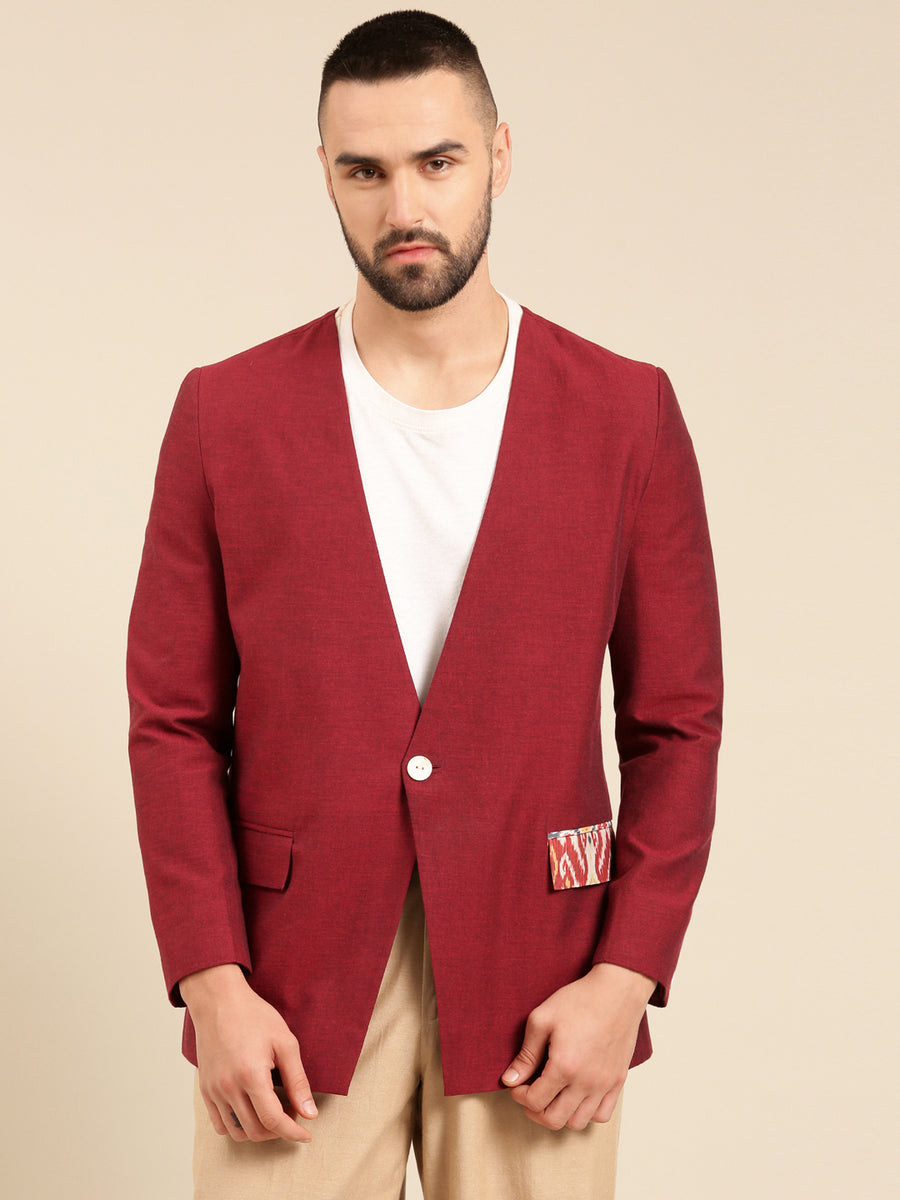Beige Pant Wine Blazer Cord Set MMCRSET001 – Mayank Modi Fashions