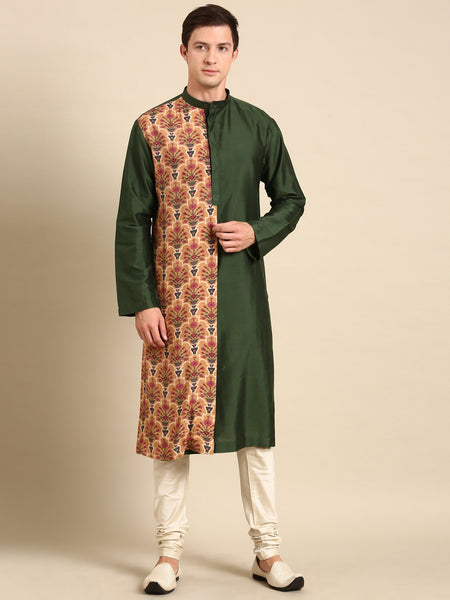 mens sangeet outfit - green designer kurta