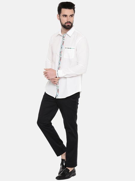 cotton designer shirt - white