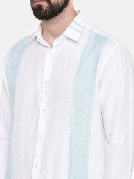 white linen club shirt