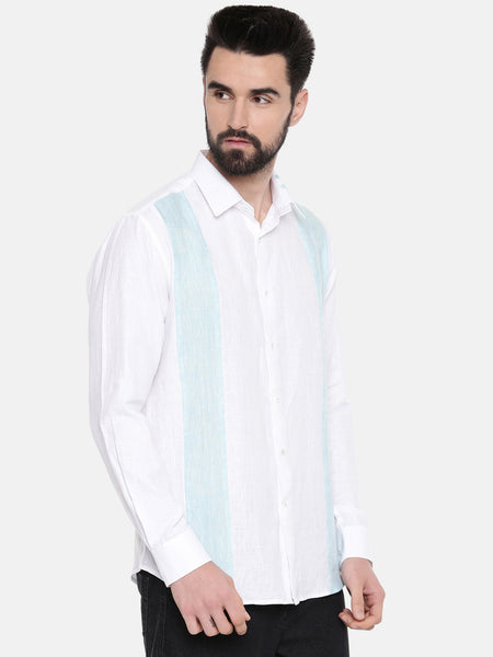 white mens linen shirt for summer wear
