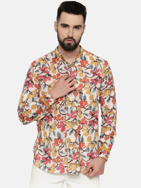 Floral print summer cotton shirts