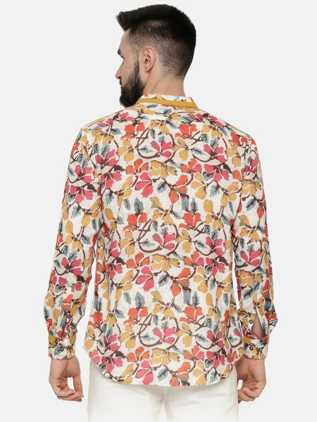 designer cotton shirt in floral print