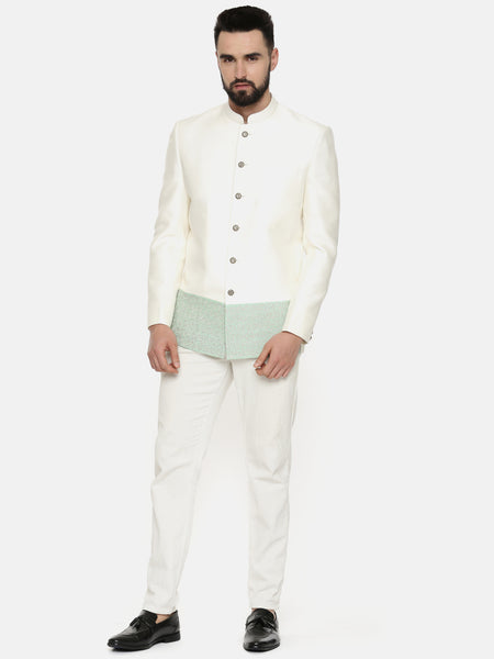 white bandgala jacket - reception dress for men