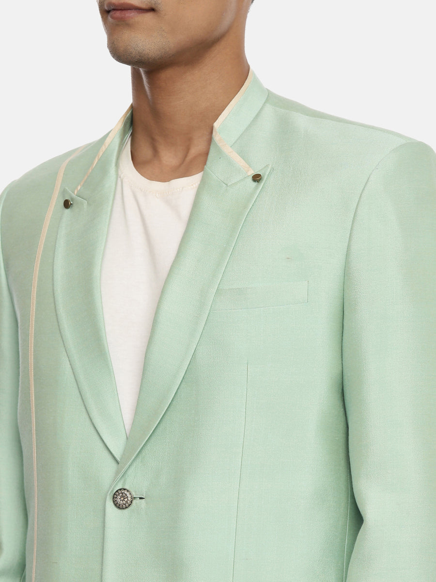 Light Green Men's Silk Blazer Mayank Modi - Main Image