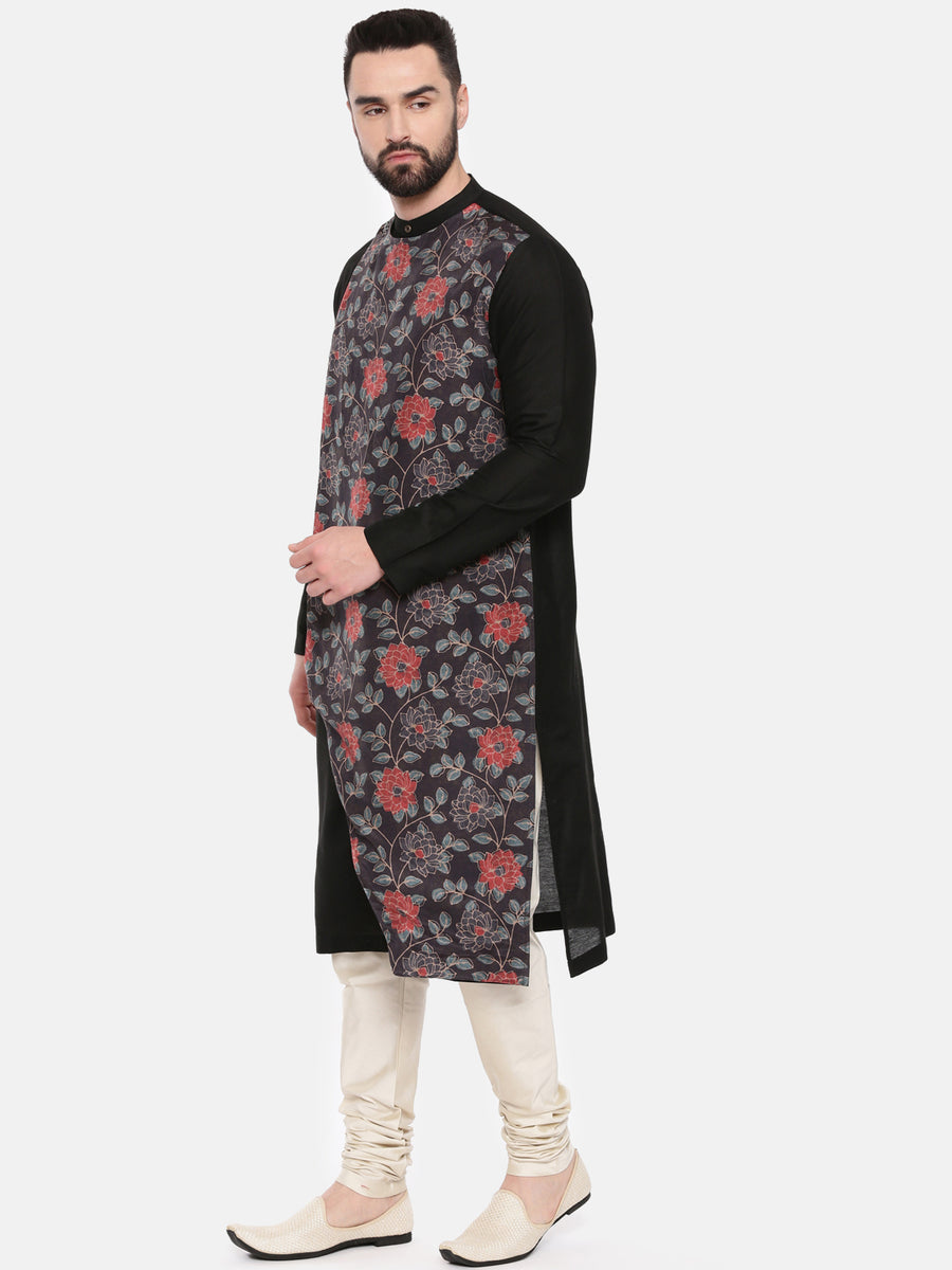 Premium Muslin Silk Black Kurti - MSKT02