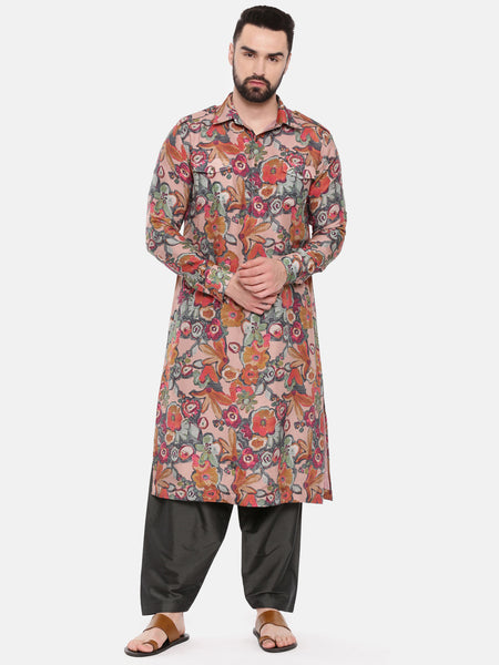 floral kurta for men
