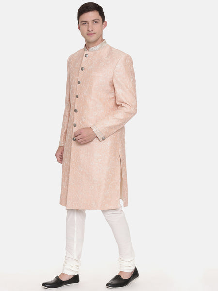 Pink Chanderi Embroidred Sherwani - MMSHR035