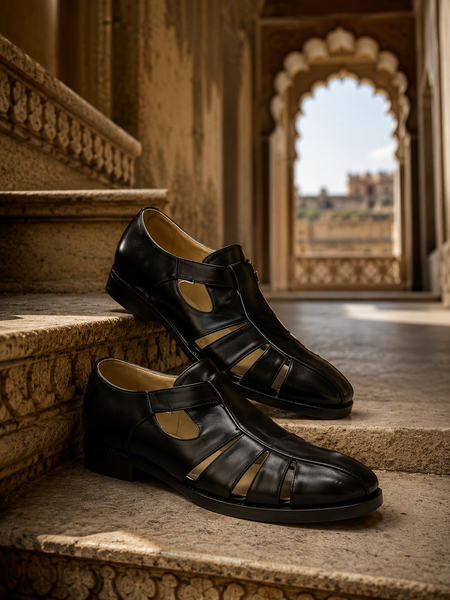 Black Strappy Sandals - MMFT021
