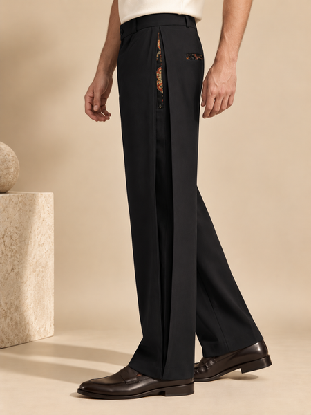 Black Malai Cotton Pant (The Black Truffle & Tapestry) - MMP0148