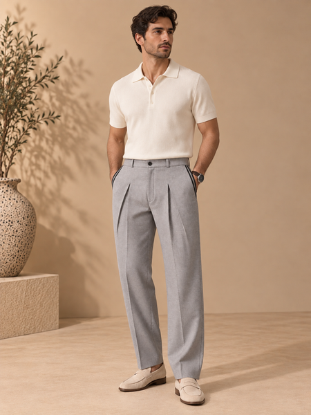Silver Grey Malai Cotton Pant (The Earl Grey) - MMP0151