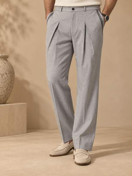 Silver Grey Malai Cotton Pant (The Earl Grey) - MMP0151