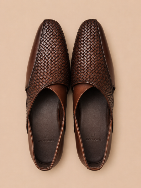 Tan Brown 100% Leather Shoes (Roasted Espresso & Smoked Chestnut)