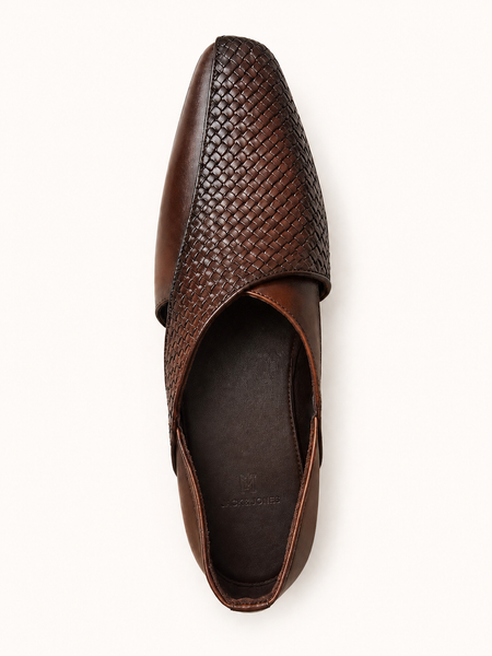 Tan Brown 100% Leather Shoes (Roasted Espresso & Smoked Chestnut) - MMFT027