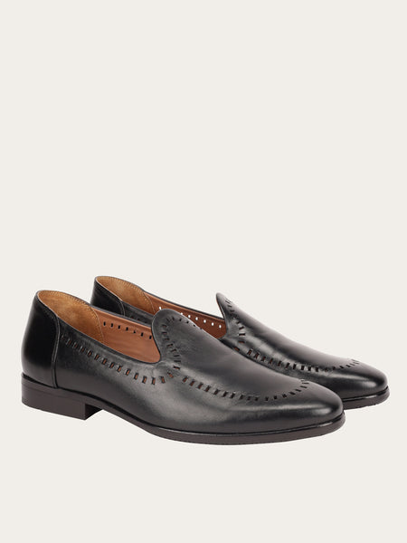 mens leather slip on shoes