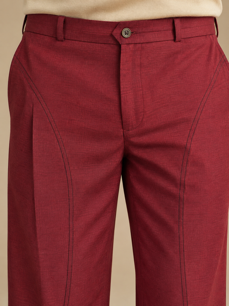 Maroon Malai Cotton Pant (The Deep Plum) - MMP0152