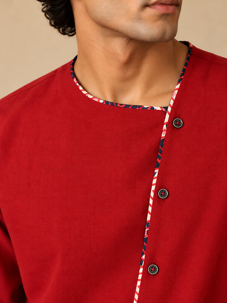 Red Malai Cotton Shirt (The Venetian Red) - MM0943