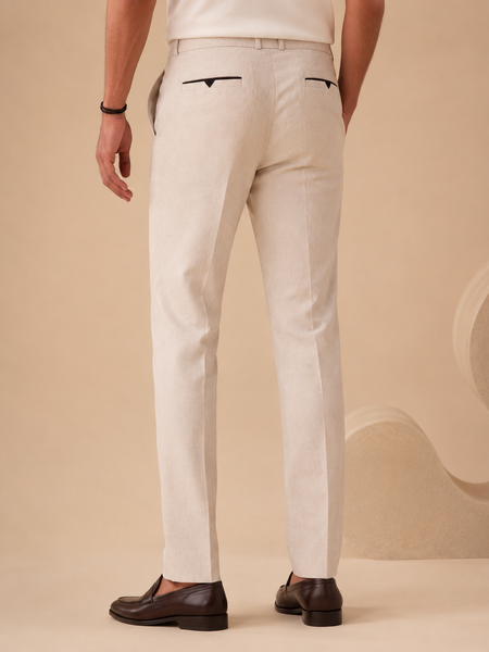 Baby Pink Linen Pants (Smoked Quartz & Sea-Salt Meridian) - MMPCUS006