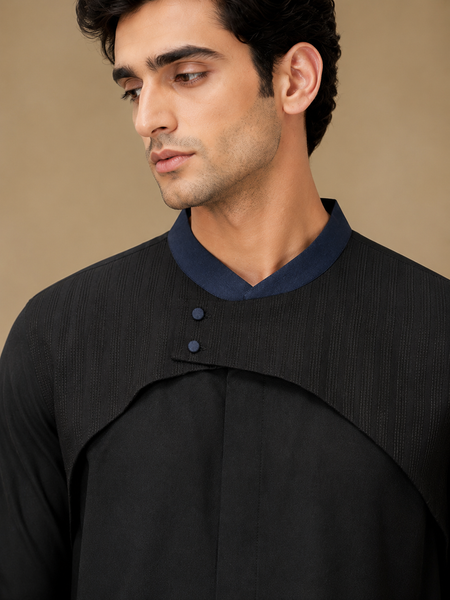 Black Malai Cotton Shirt (The Black Sesame) - MM0941