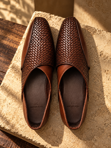 Tan Brown 100% Leather Shoes (Roasted Espresso & Smoked Chestnut) - MMFT027