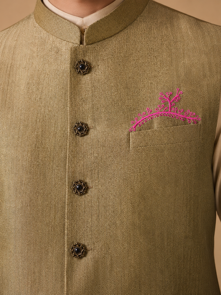 Muted Olive Gold Modi Jacket (The Olive Tapenade & Dragonfruit)