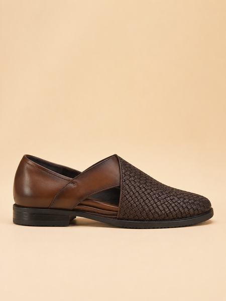 Tan Brown 100% Leather Shoes (Roasted Espresso & Smoked Chestnut)