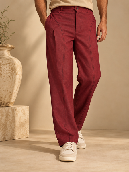 Maroon Malai Cotton Pant (The Deep Plum) - MMP0152