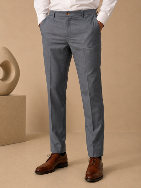 Stone Grey Linen Pants (Mineral Grey Linen Kinetic) - MMPCUS003
