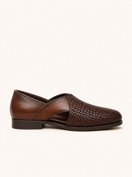 Tan Brown 100% Leather Shoes (Roasted Espresso & Smoked Chestnut) - MMFT027