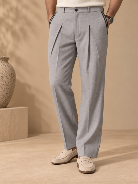 Silver Grey Malai Cotton Pant (The Earl Grey) - MMP0151