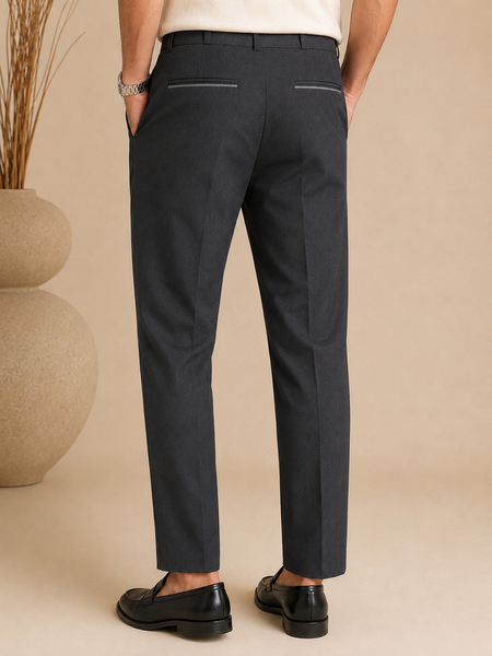 Charcoal Grey Linen Pants (Graphite Grey Vanguard) - MMPCUS004