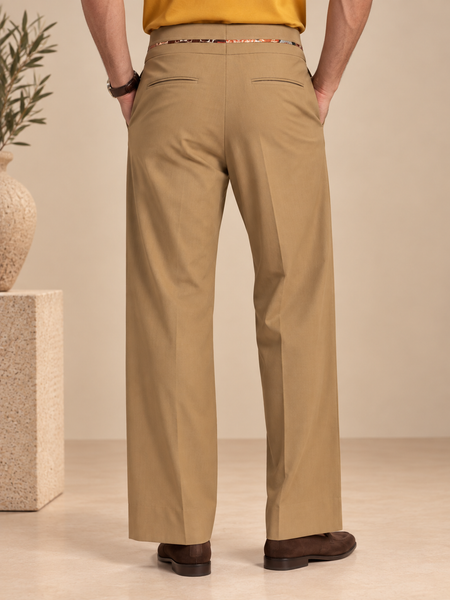 Beige Malai Cotton Pant (The Camel Cross-Over) - MMP0147