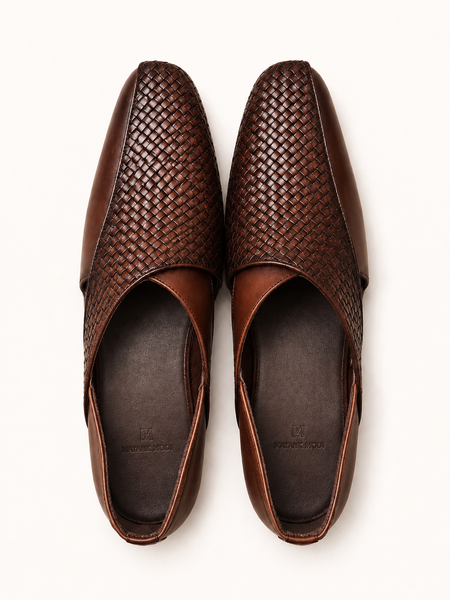 Tan Brown 100% Leather Shoes (Roasted Espresso & Smoked Chestnut) - MMFT027