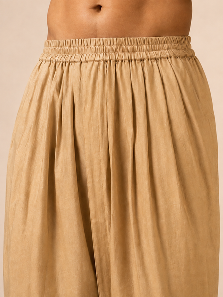 Gold Chanderi Dhoti Pant (Antique Gold) - MMDHOTI013