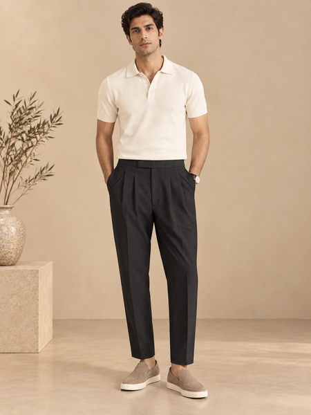 Black Malai Cotton Pant (The Black Dahlia) - MMP0150