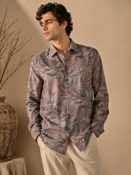 Ash Rose 100% Cotton Shirt (Dusk Arbor) - MMCUS001