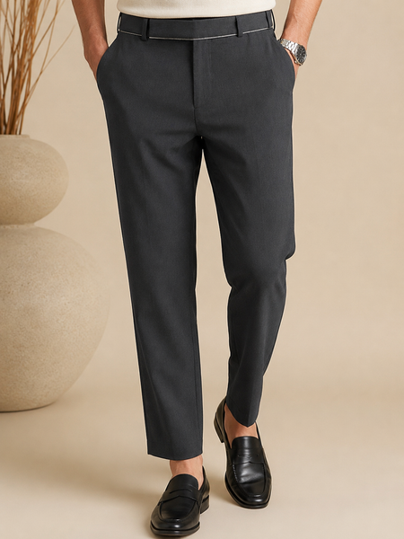 Charcoal Grey Linen Pants (Graphite Grey Vanguard) - MMPCUS004