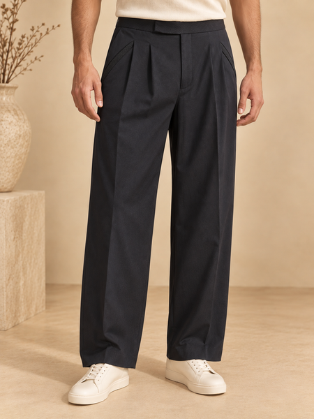 Black Malai Cotton Pant (The Black Dahlia) - MMP0150