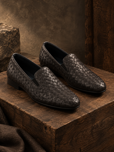 Black Braided Shoes - MMFT005