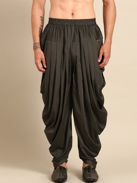 Charcoal Grey Dhoti Pant (The Dark Graphite) - MMDHOTI015