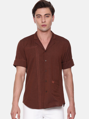 Brown Short Sleeve Shirt - MM0832