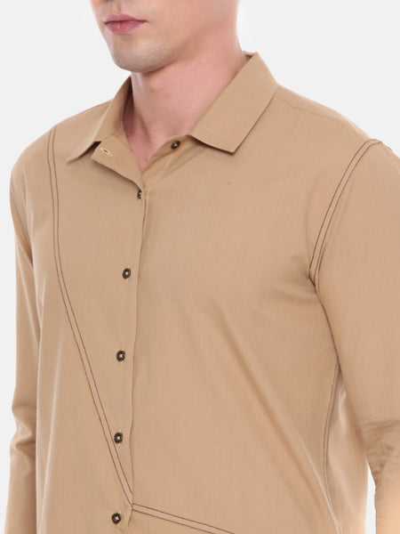 Beige Cotton Shirt - MM0833