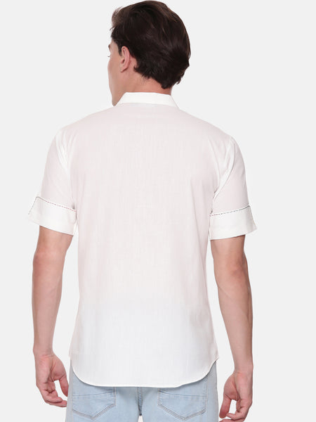 White Short Sleeve Shirt - MM0836