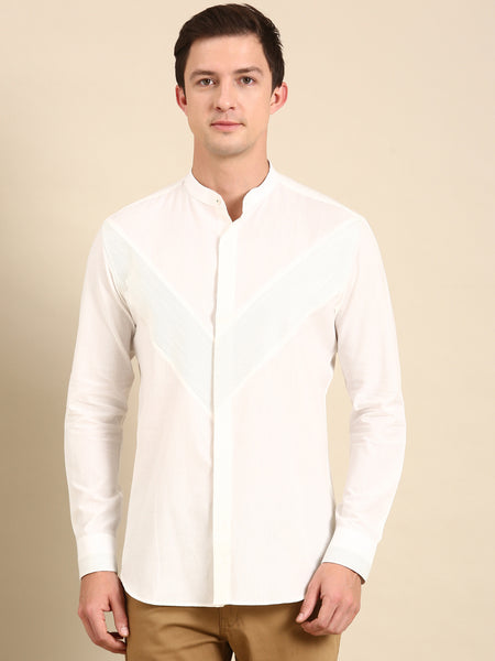 White Malai Cotton Shirt - MM0854