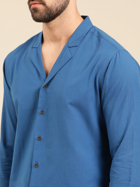 Blue Malai Cotton Shirt - MM0858