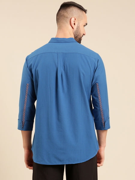 Blue Malai Cotton Shirt - MM0858
