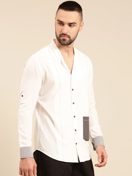 White Malai Cotton Shirt - MM0860