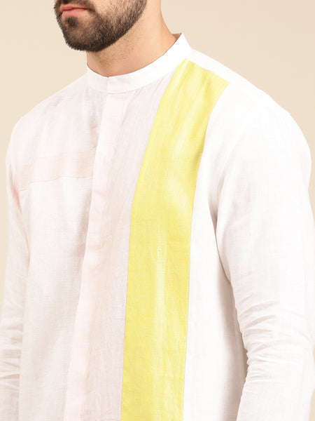 Tri Color 100% Linen Shirt - MM0864