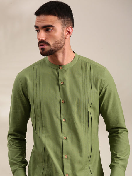 Green Cotton Shirt - MM0889