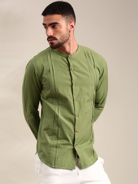 Green Cotton Shirt - MM0889